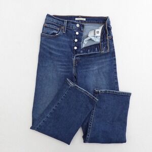 Levi's Women's Straight Leg Jeans in Dark Blue Denim